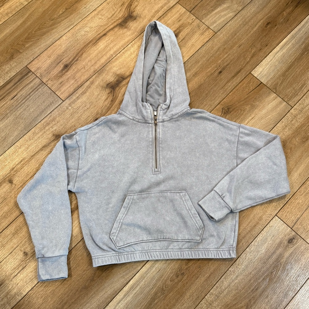 Hippie Rose Light Gray Hoodie